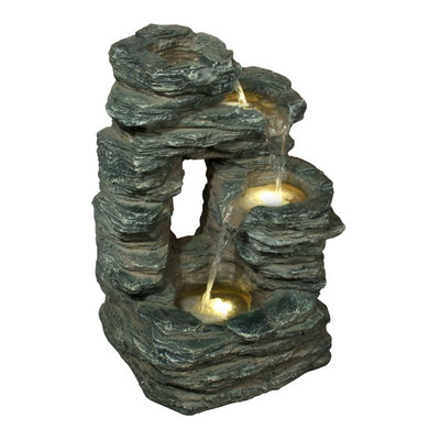 Brunnen, Holzoptik, 37 x 31 x 54 cm Brunnen, Holzoptik, 37 x 31 x 54 cm