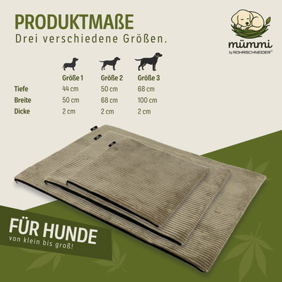 Mümmi by Rohrschneider Hundematte Cord, taupe, ca. 44 x 50 x 2 cm Mümmi by Rohrschneider Hundematte Cord, taupe, ca. 44 x 50 x 2 cm