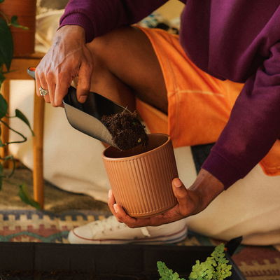 Fiskars Handschaufel, extra hoher Rand