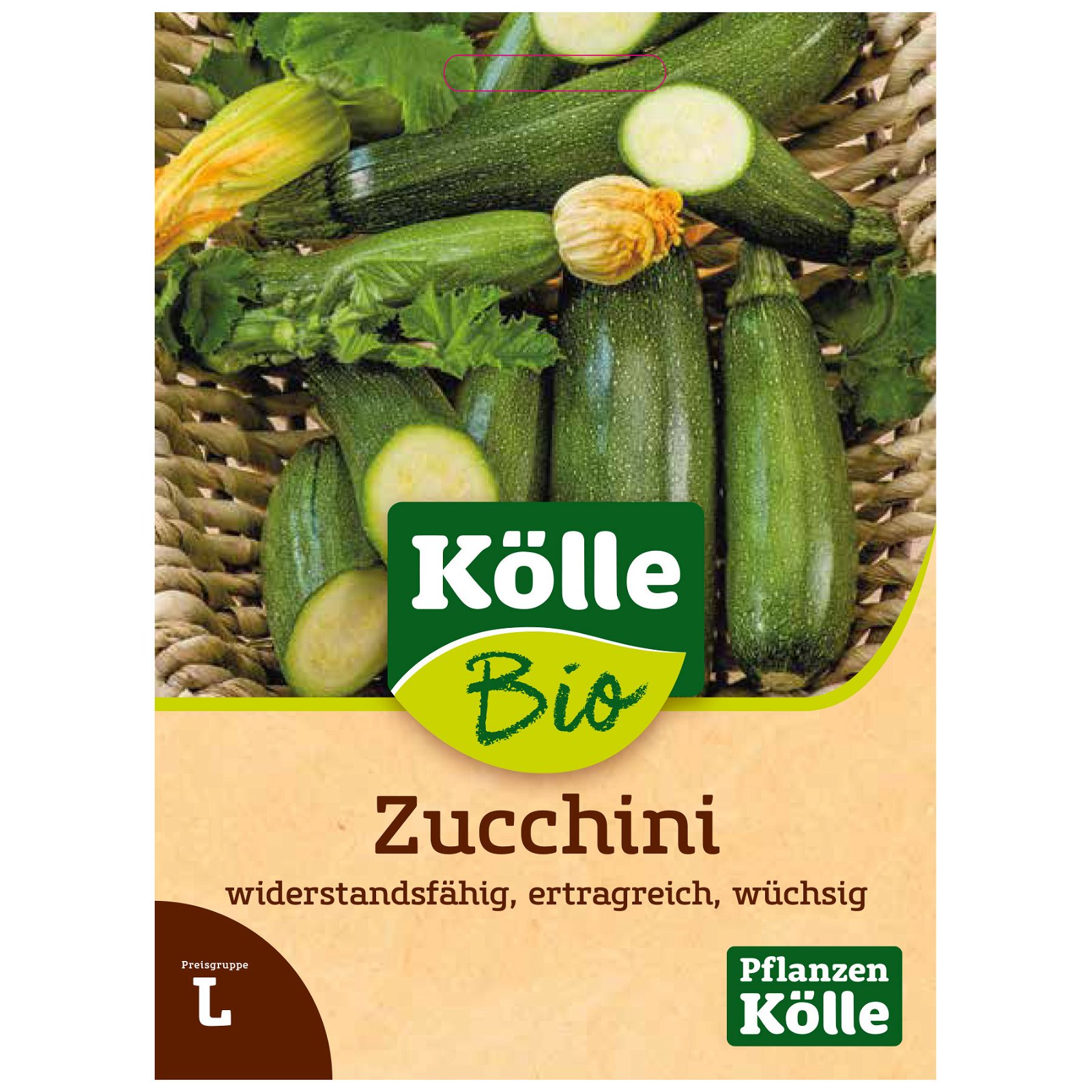 Bio-Saatgut, Zucchini 'Dunja', grün