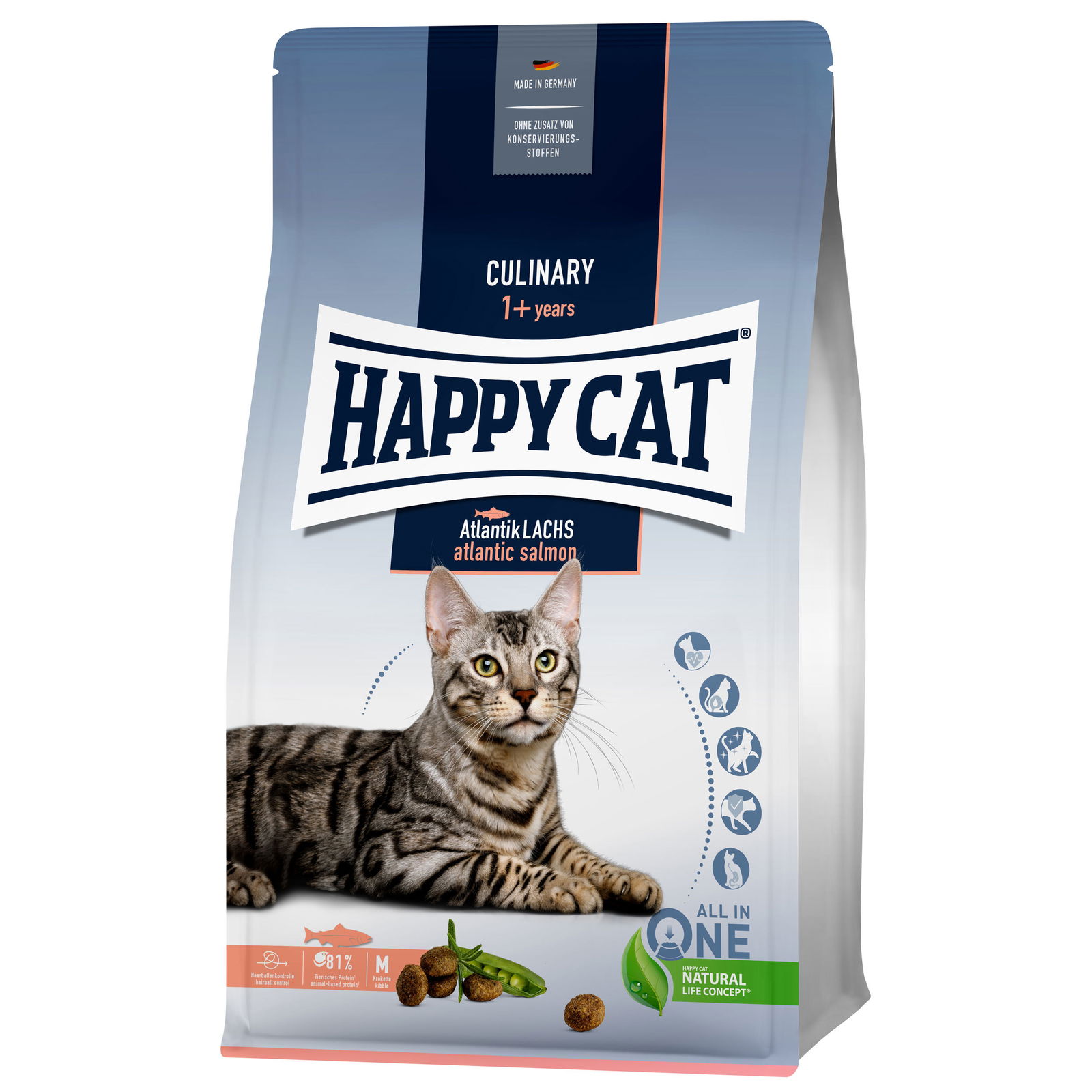 Trockenfutter, Happy Cat Culinary Adult, Atlantik-Lachs