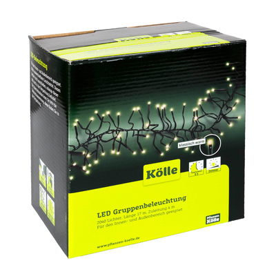 Kölle LED Gruppenbeleuchtung, klassisch warm, 2040 LEDs, Länge ca. 19 m Kölle LED Gruppenbeleuchtung, klassisch warm, 2040 LEDs, Länge ca. 19 m