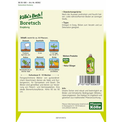 Kölles Beste Borretsch einjährig, 8 g Kölles Beste Borretsch einjährig, 8 g