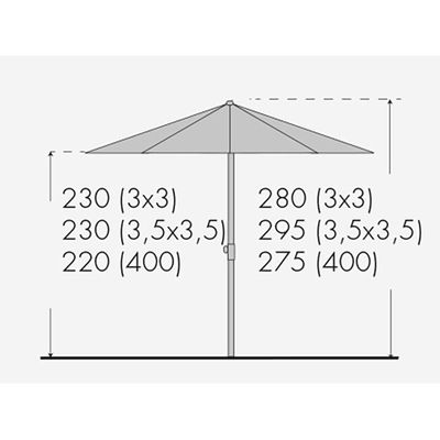 Doppler Sonnenschirm 'Alu-Expert Teleskop', Teleskop-Automatik, 350 x 350 cm