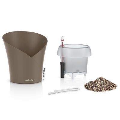 Lechuza 'Orchidea', taupe matt, ca. Ø 18 x H 20 cm