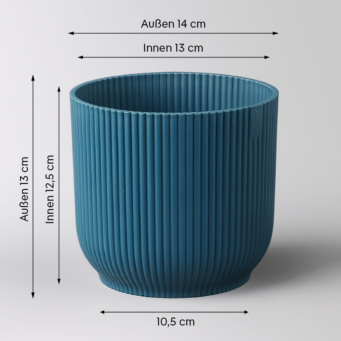 Elho Übertopf 'Vibes', tiefes blau, ca. Ø 14 x H 13 cm, 3er-Set Elho Übertopf 'Vibes', tiefes blau, ca. Ø 14 x H 13 cm, 3er-Set