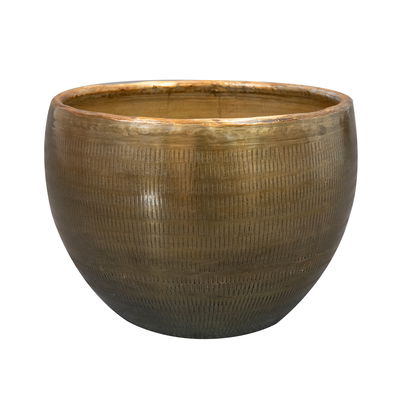 Kölle Pflanzgefäß 'Rowen', gold, ca. Ø 19 x H 13 cm Kölle Pflanzgefäß 'Rowen', gold, ca. Ø 19 x H 13 cm