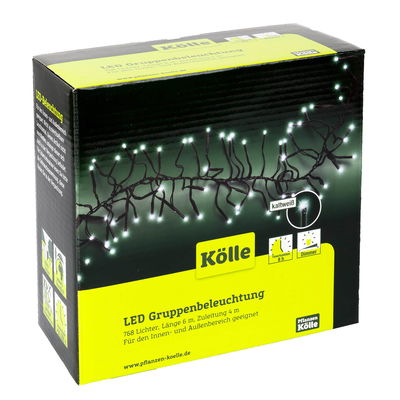 Kölle LED Lichterkette Gruppenbeleuchtung, kaltweiß, 768 LEDs, Länge ca. 7 m Kölle LED Lichterkette Gruppenbeleuchtung, kaltweiß, 768 LEDs, Länge ca. 7 m