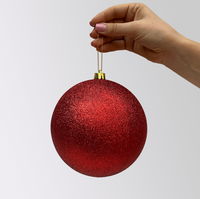 Christbaumkugeln, weihnachtsrot, Kunststoff, ca. Ø 14 cm, 4er-Set Christbaumkugeln, weihnachtsrot, Kunststoff, ca. Ø 14 cm, 4er-Set