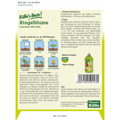Kölles Beste Blumensamen Ringelblume (Calendula officinalis) Kölles Beste Blumensamen Ringelblume (Calendula officinalis)