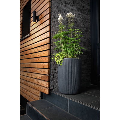 Scheurich Pflanzgefäß 'Linetto', schwarz, ca. Ø 39 x H 54 cm