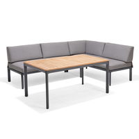 ScanCom Tisch 'Dalgas', grau/braun, ca. 160 x 90 x H 75 cm