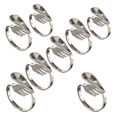 Serviettenring Cook, 8er-Set, Aluminium, Silber, 5,0 x 8,0 x 3,5 cm Serviettenring Cook, 8er-Set, Aluminium, Silber, 5,0 x 8,0 x 3,5 cm
