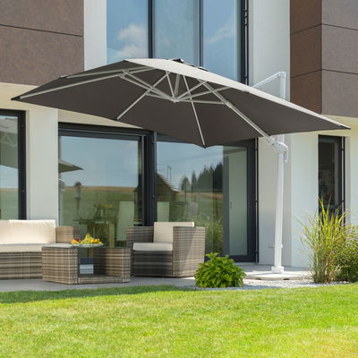 Pendelschirm 'Rhodos Twist Bianco', ca. 300 x 300 cm