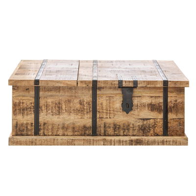 IRON Truhe, 8 Flaschenhalter, natur, ca. 100 x 60 x 40 cm