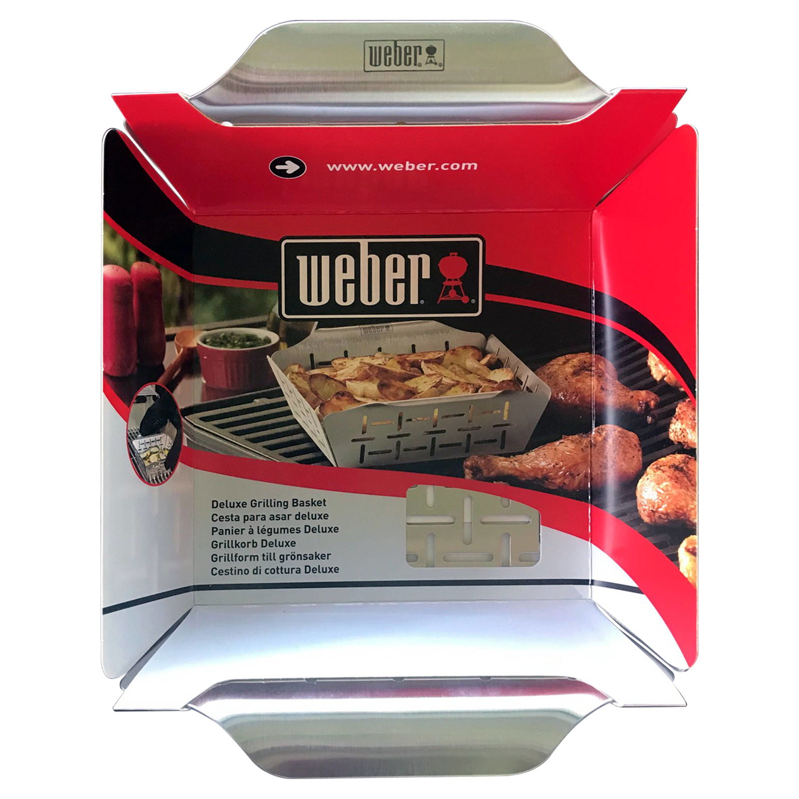 Weber® Style™ Gemüsekorb groß, Edelstahl, 37 x 30 x 6,5 cm