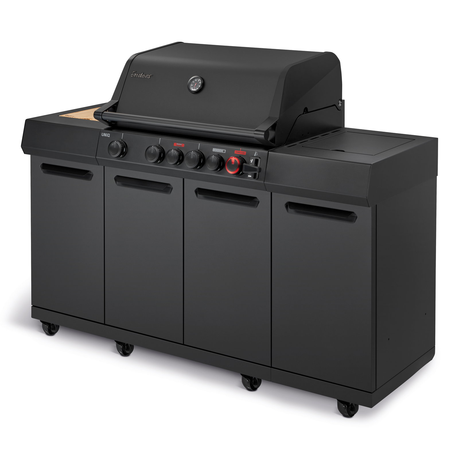 Enders Gasgrill Uniq 4 IK Kitchen Cruster Shadow, schwarz