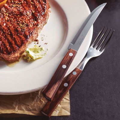 Steak-Pizza-Messer, Stahl/Holz Steak-Pizza-Messer, Stahl/Holz