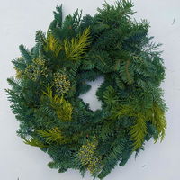 Adventskranz, Mixgrün, rund gebunden, ca. 30 cm Ø