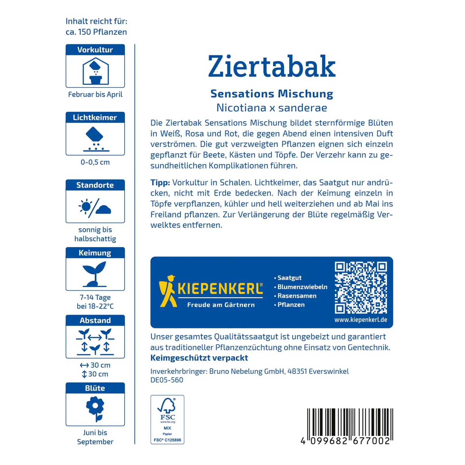 Kiepenkerl Saatgutmischung Ziertabak 'Sensations'