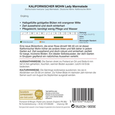 Samenmischung Kalifornischer Mohn 'Lady Marmelade'