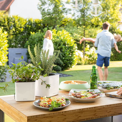 Lechuza 'Cube Glossy 16', weiß, ca. 17 x 17 x H 16 cm Lechuza 'Cube Glossy 16', weiß, ca. 17 x 17 x H 16 cm