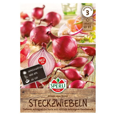 Steckzwiebel 'Romy', rot, 50 Zwiebeln