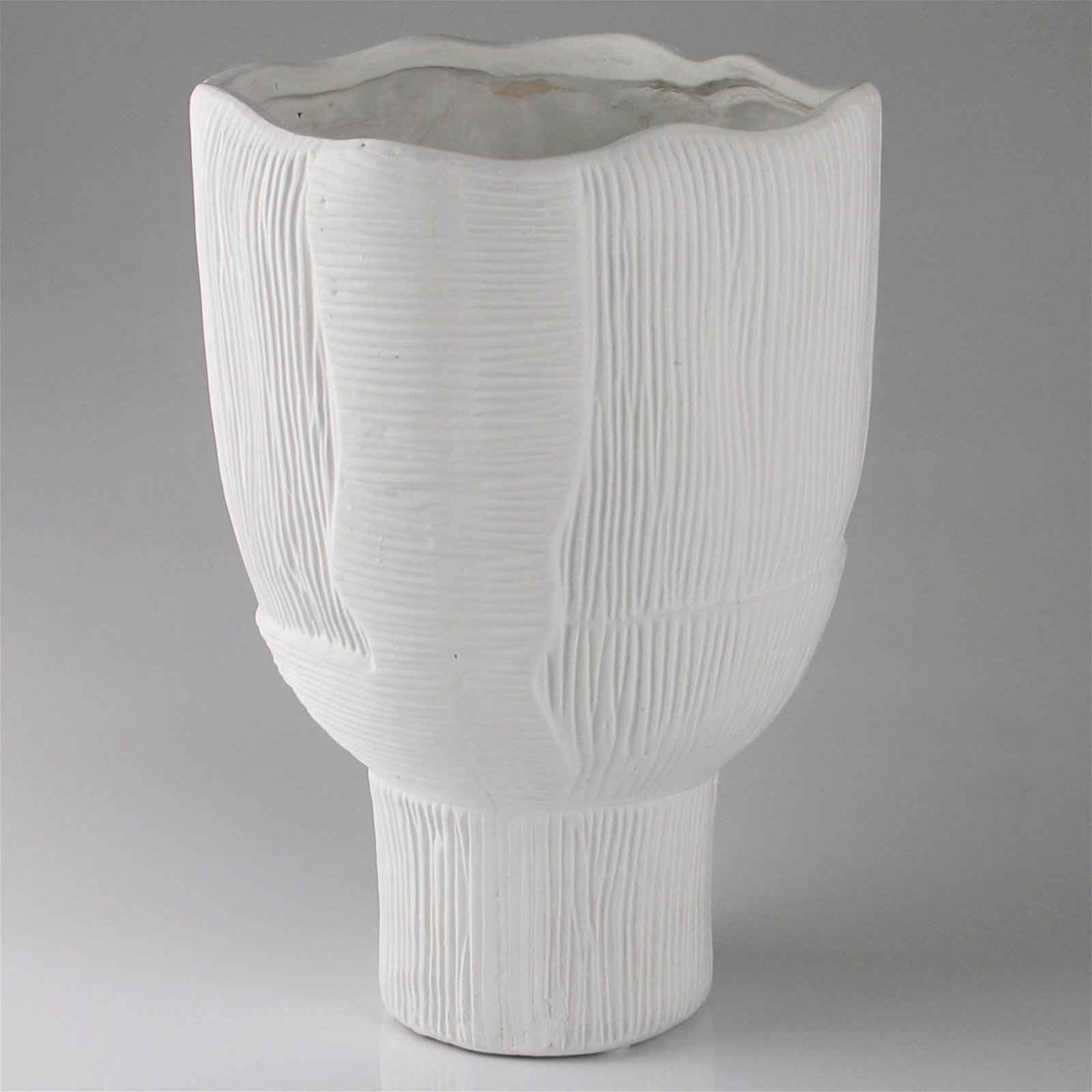 Vase, 'Blüte', weiß, Keramik, 23 x 24 x 35 cm