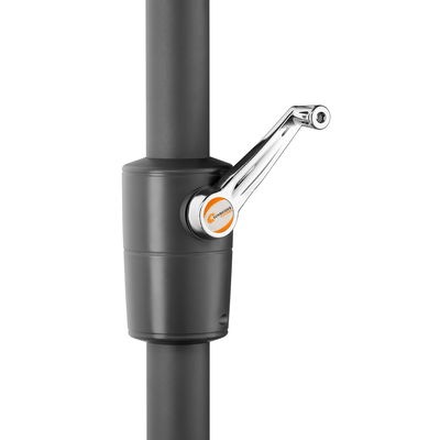 Mittelstockschirm 'Korsika', Ø ca. 320 cm, silbergrau