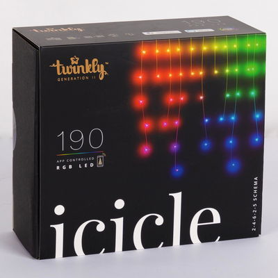 Twinkly LED Lichterkette 'Icicle', bunt, 190 LEDs, Länge ca. 5 m Twinkly LED Lichterkette 'Icicle', bunt, 190 LEDs, Länge ca. 5 m
