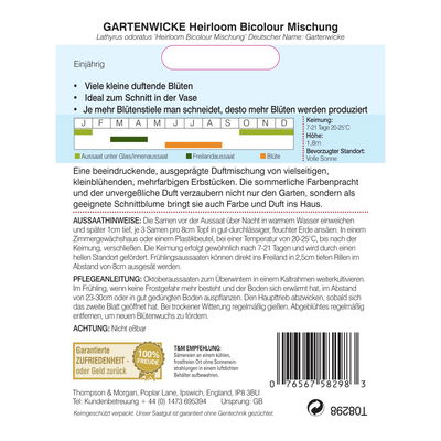 Thompson & Morgan Gartenwicke 'Heirloom Bicolour Mischung'