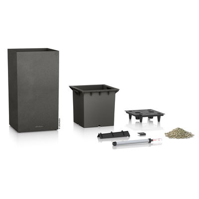 Lechuza 'Canto Stone 30 high', graphitschwarz, ca. 30 x 30 x H 56 cm