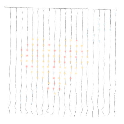 Lumineo LED Lichtervorhang, bunt, 400 LEDs, Länge ca. 1,90 m
