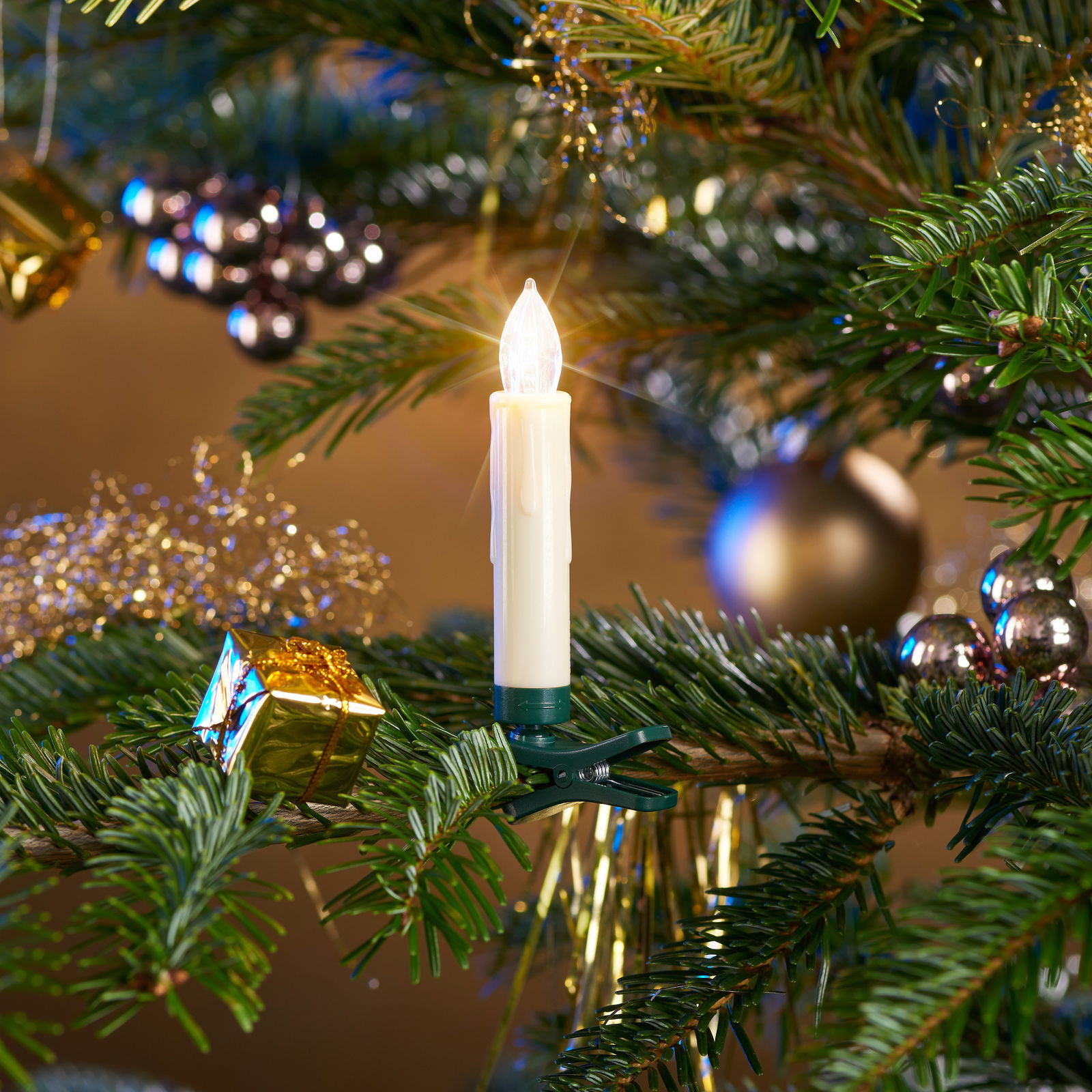 LED Kerzen Mini 20 Lichter, warmweiß, mit Zeitschaltuhr, kabellos