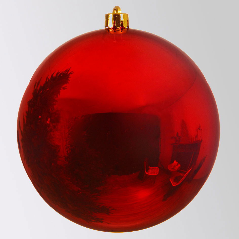 Christbaumkugel, weihnachtsrot, Kunststoff, Ø 20 cm