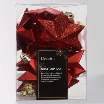 Sterne, 12er-Set, weihnachtsrot, ca. B 9 x H 12 cm Sterne, 12er-Set, weihnachtsrot, ca. B 9 x H 12 cm