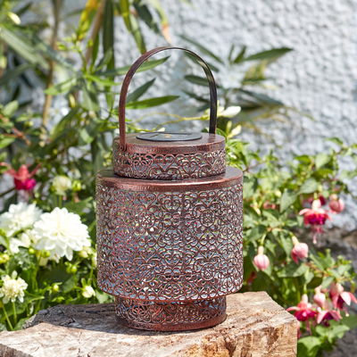 Kölle Solarlaterne Tangier, Kupfer, 18 x 23 cm