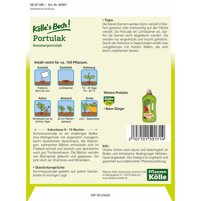 Kölles Beste Gemüsesamen Sommerportulak