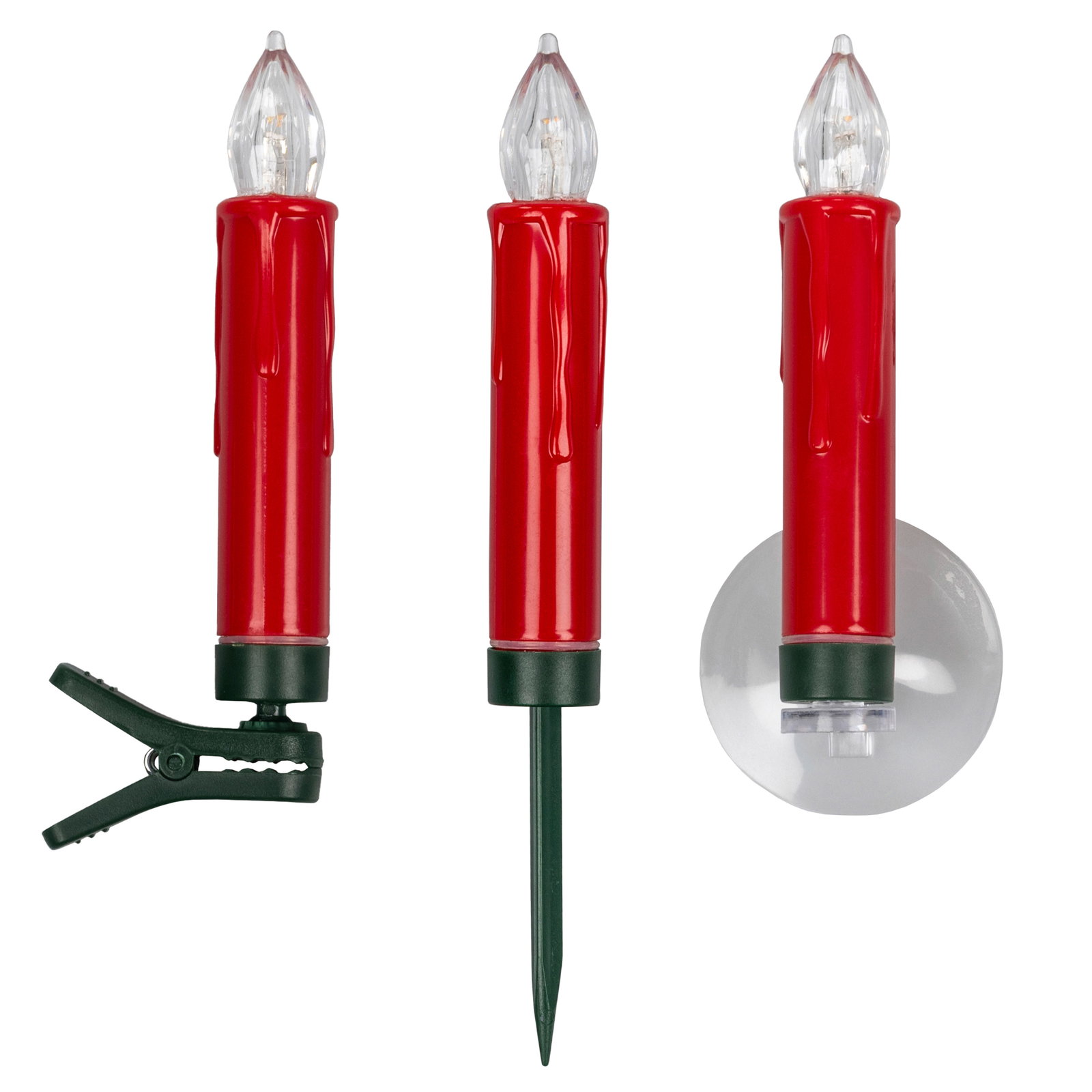 20er-Set Mini LED Baumkerzen, rot, kabellos