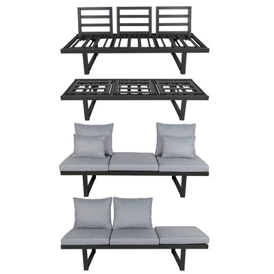 Kölle Liegesofa 'Madeira' inkl. Auflagen, grau