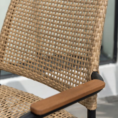 Alu-Stapelsessel 'Naga', anthrazit/braun