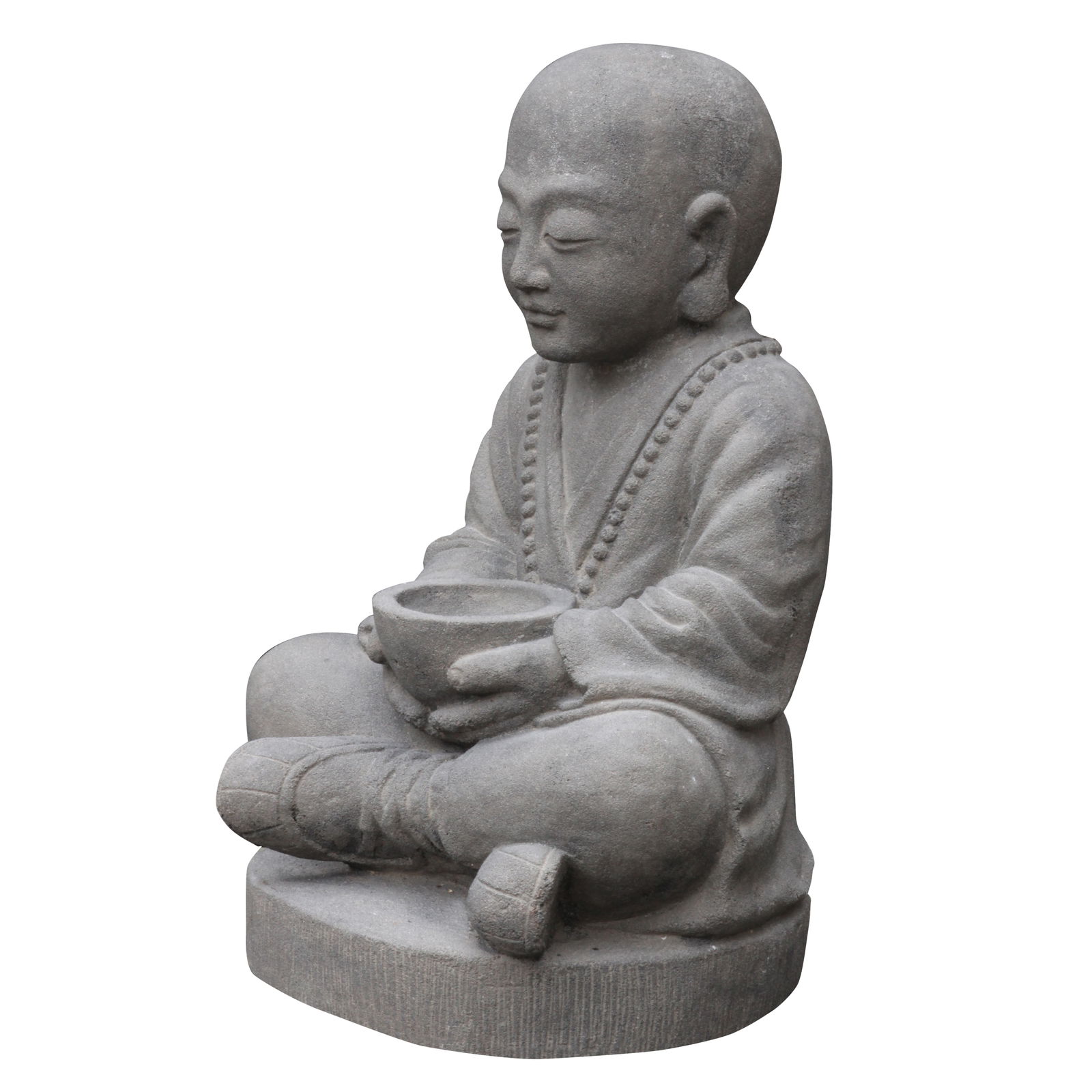 Buddha-Statue, Trockensteinguss, 33 x 30 x 54 cm