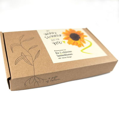 Saatgutset 'My Happy Flowers' inkl. Starter-Dünger