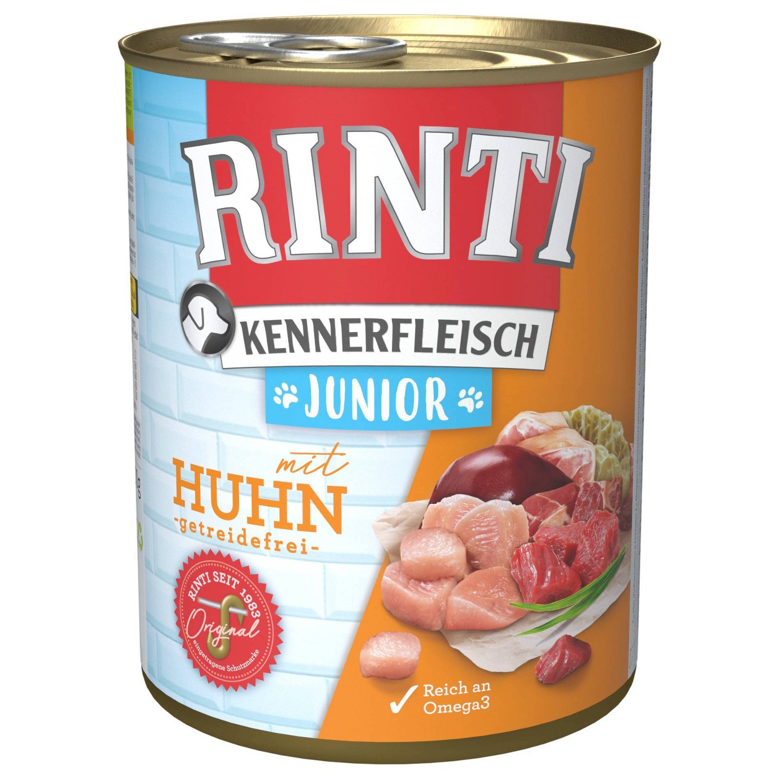 Hundefutter, Finnern Rinti Kennerfleisch Junior, Huhn, 800g