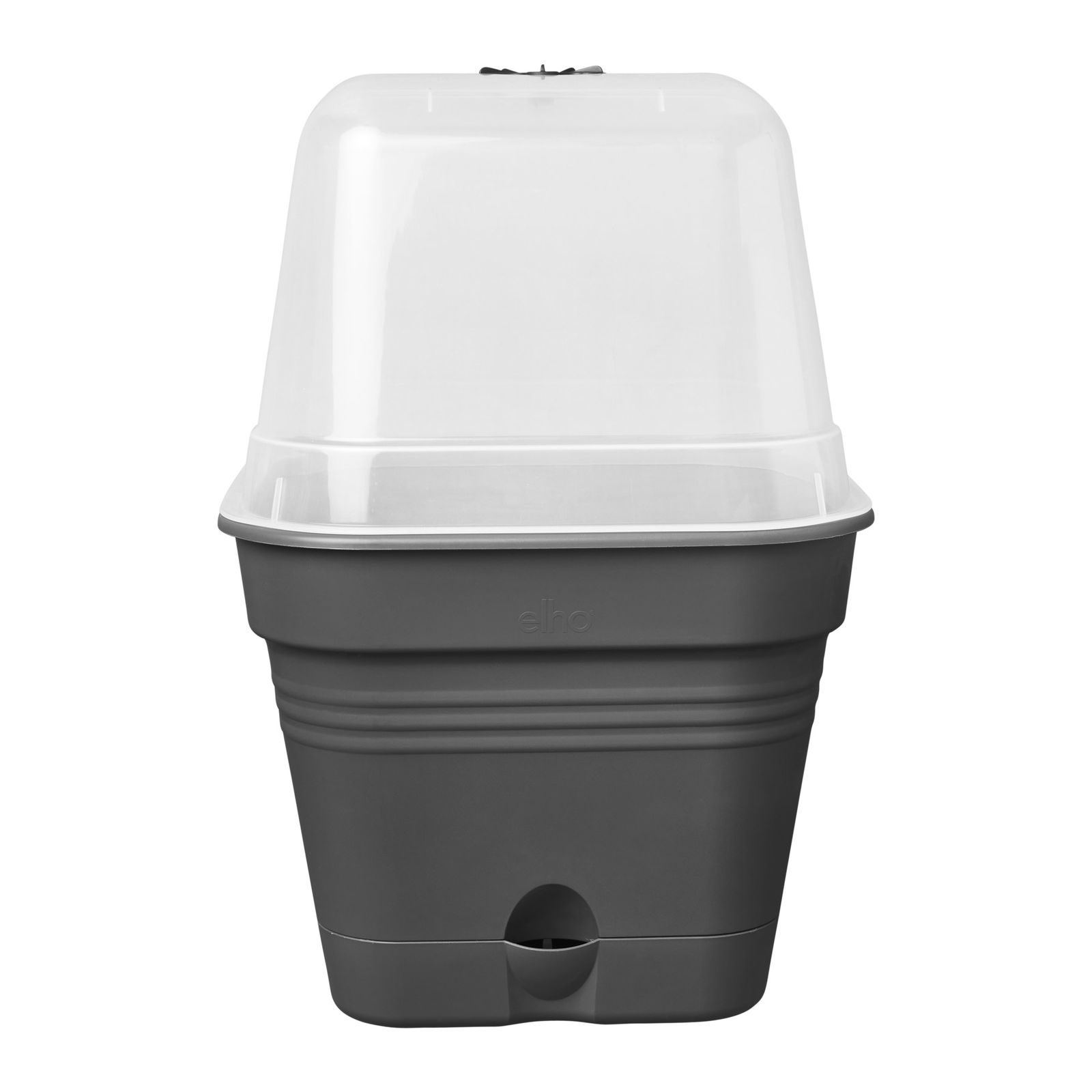 Elho Anzuchttopf 'Green Basics', All-in-1, schwarz, 29,6 x 29,6 x H 24,9 cm