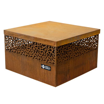 Edelstahl-Feuerstelle 'CUBE 500', rost, 45 x 75 x 75 cm Edelstahl-Feuerstelle 'CUBE 500', rost, 45 x 75 x 75 cm