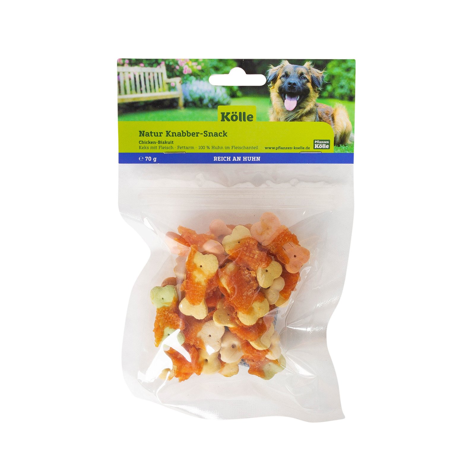 Kölle Natur Knabber-Snack für Hunde, Chicken-Biskuits, 70 g