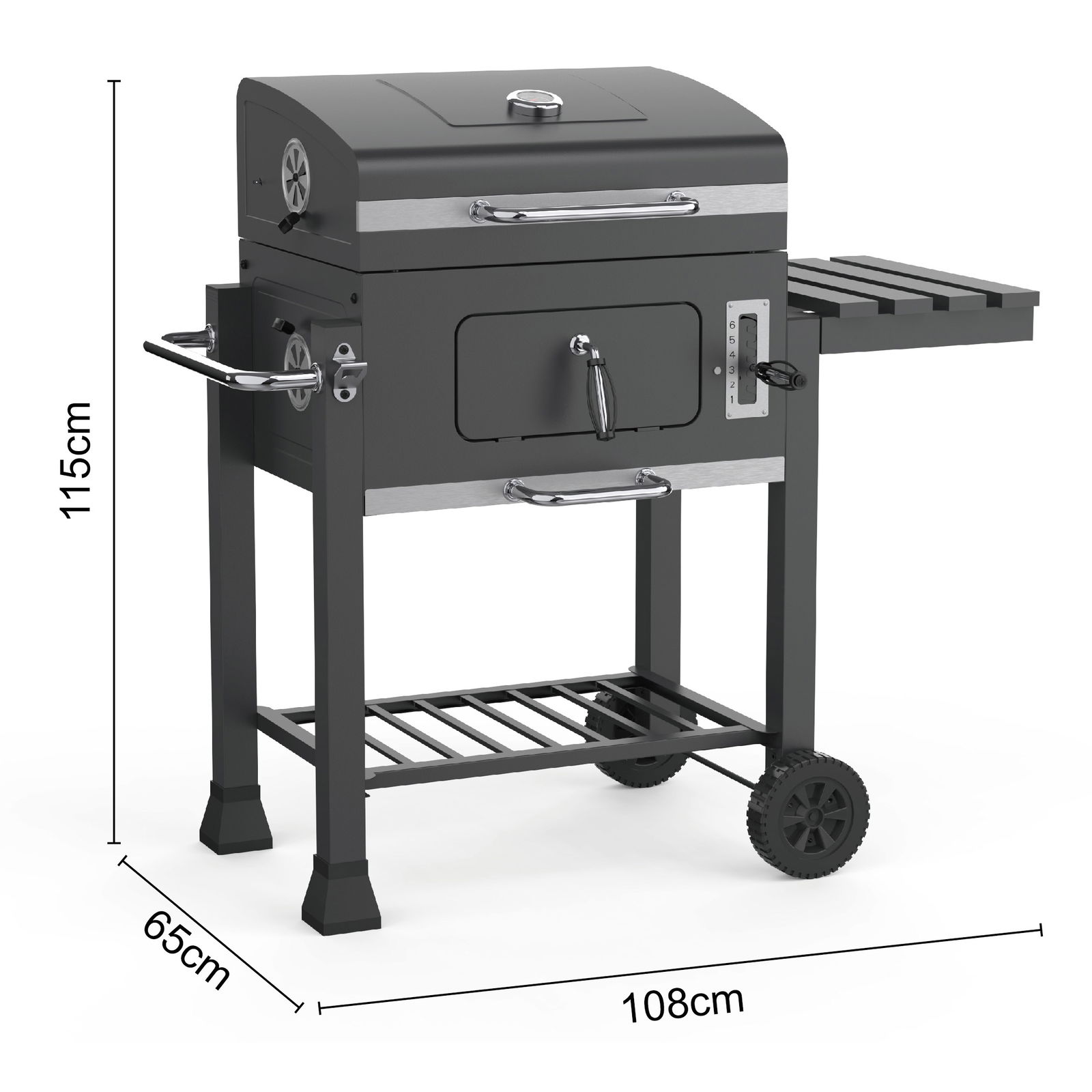 Holzkohlegrill 'Fuego', schwarz