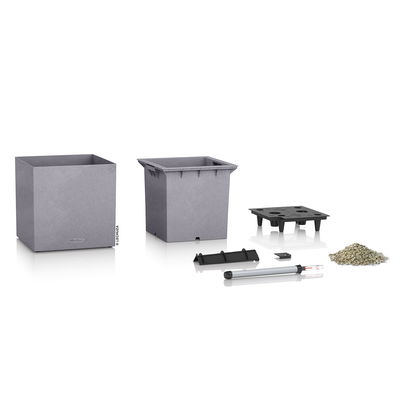 Lechuza 'Canto Stone 40 low', steingrau, ca. 40 x 40 x H 40 cm