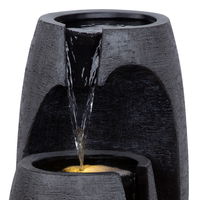 Kölle Brunnen 'Elly' inkl. Pumpe & Licht, grau, ca. 35 x 36 x 70,5 cm